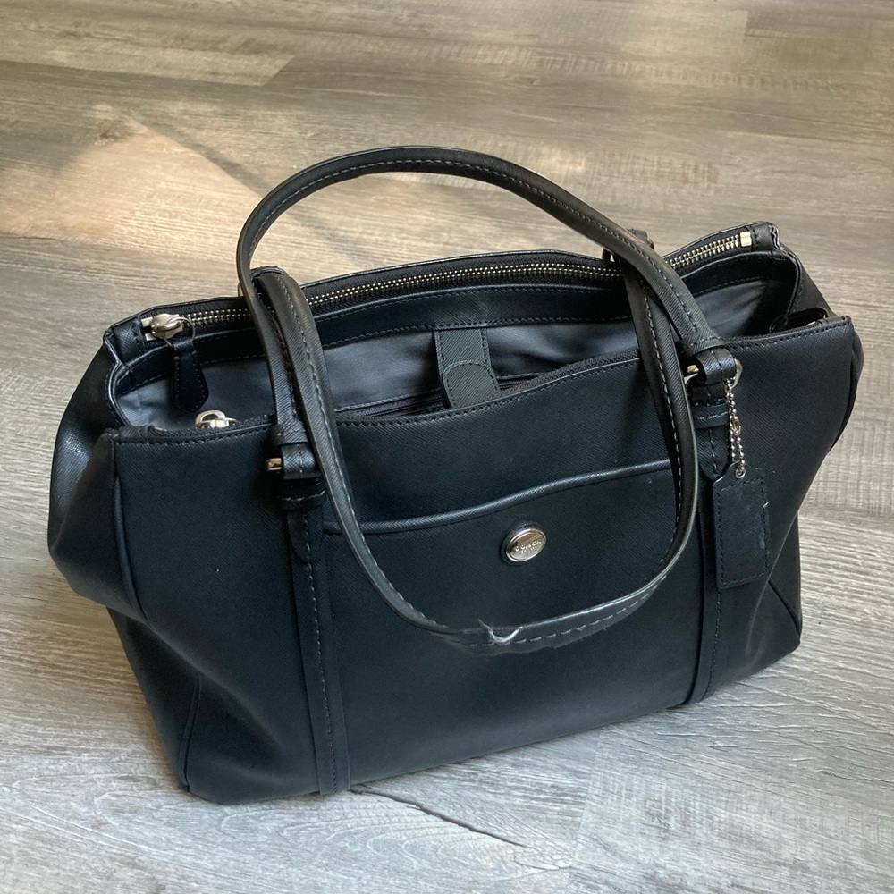 Medium black coach purse